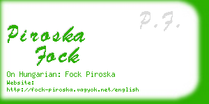 piroska fock business card